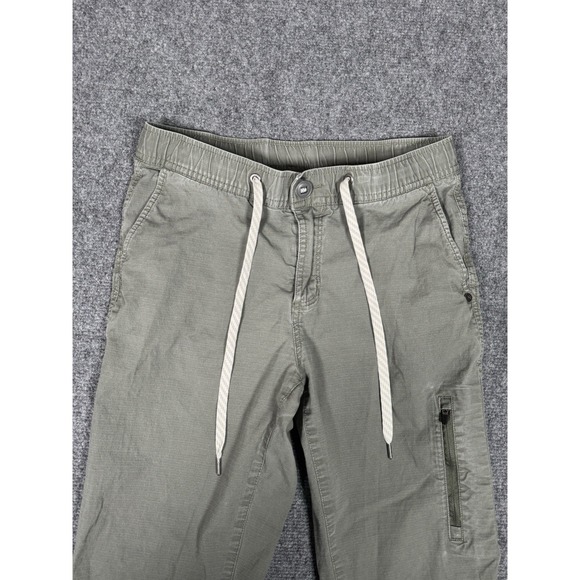 Vuori Pants Mens XS Green Ripstop Climber Drawstring Zip Pocket Hiking 30" VW401 - Picture 4 of 16